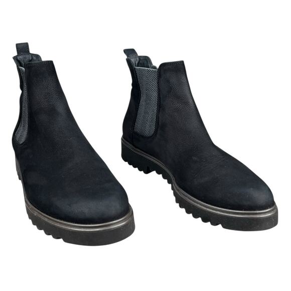 Paul Green Women’s Vienna Black Suede Lug Sole Chelsea Boot Size 6 US 8.5 - Picture 5 of 12